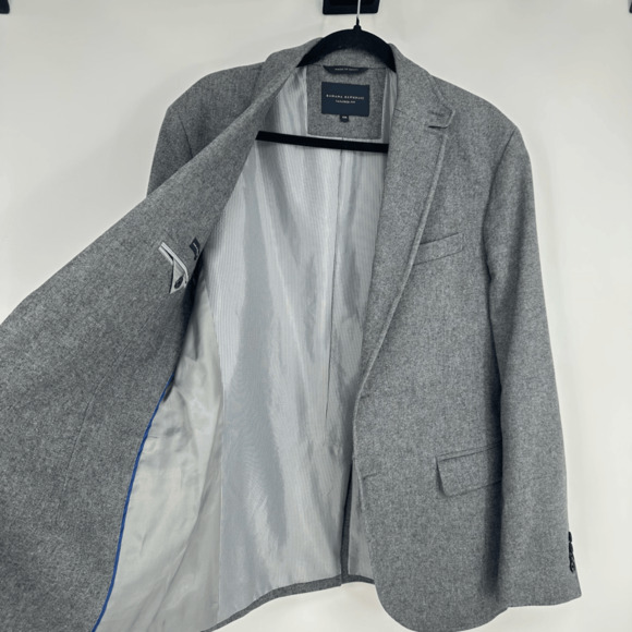 Banana Republic Men’s 42R Tailored Fit Blazer Sport Coat Grey 2 Button Cotton - Picture 11 of 15